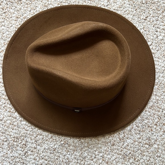 Unisex Brixton Messer Packable Fedora, size large, color coffee, only worn once - Picture 8 of 10